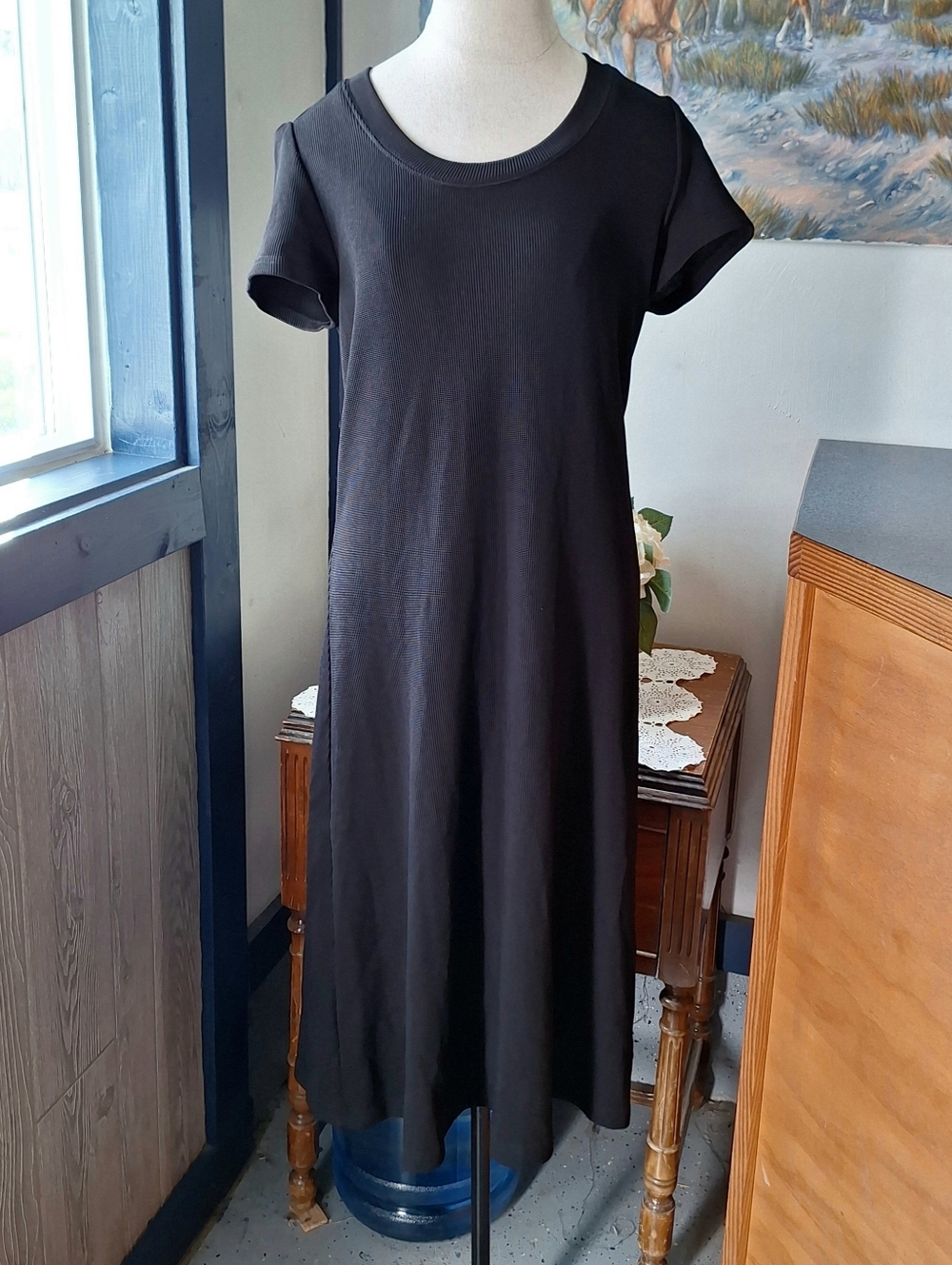 Y2K 1990s Coldwater Creek Waffled Knit Dress, Small, RN#98516